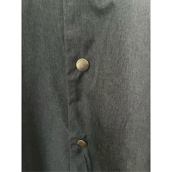 Volcom Navy Blue Snap Up Coaches Jacket Water Resistant sz S NWOT - Picture 3 of 9